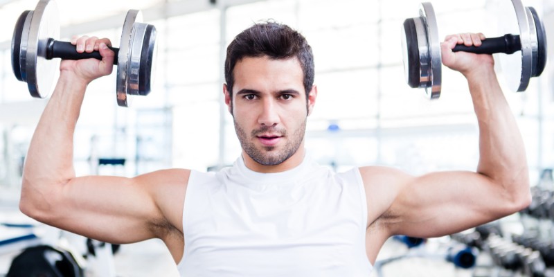 Handsome man at the gym